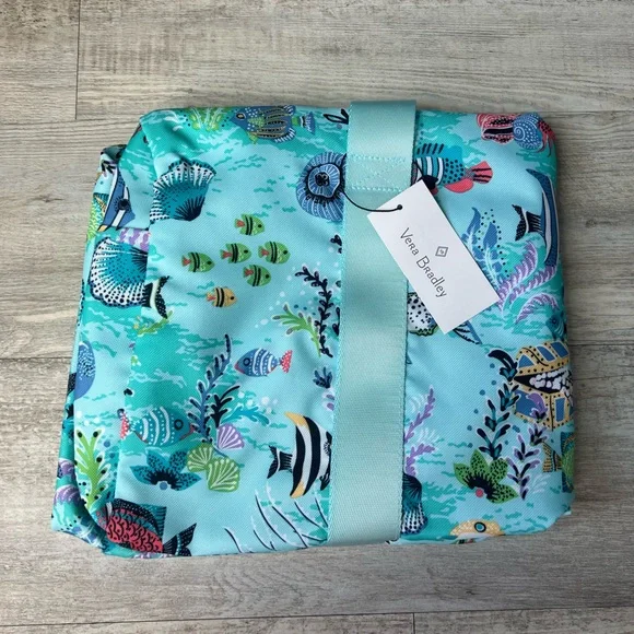Vera Bradley Large Travel Duffel Antilles Treasure Ocean Print Weekender - Picture 2 of 4